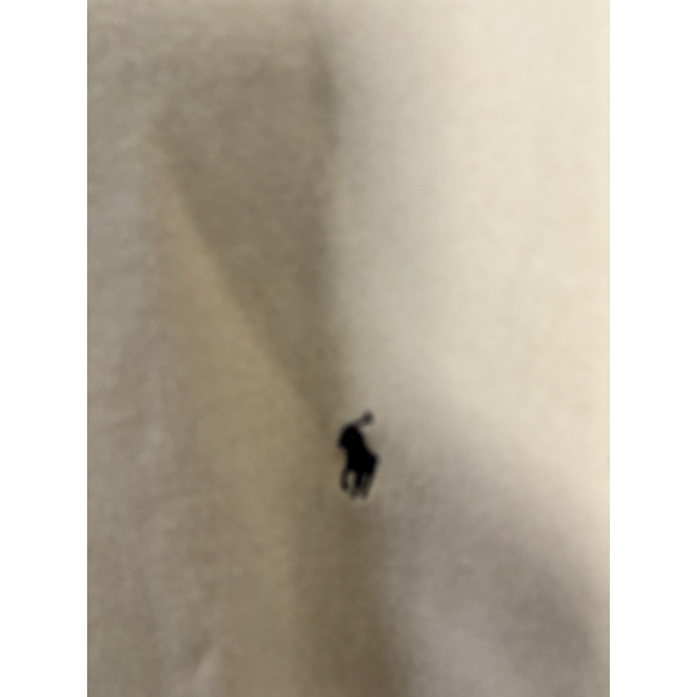 VINTAGE Polo Ralph Lauren Crewneck Sweatshirt Size Large Khaki Black Pony - Picture 2 of 9